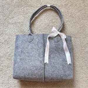 New Light Grey Felt Purse